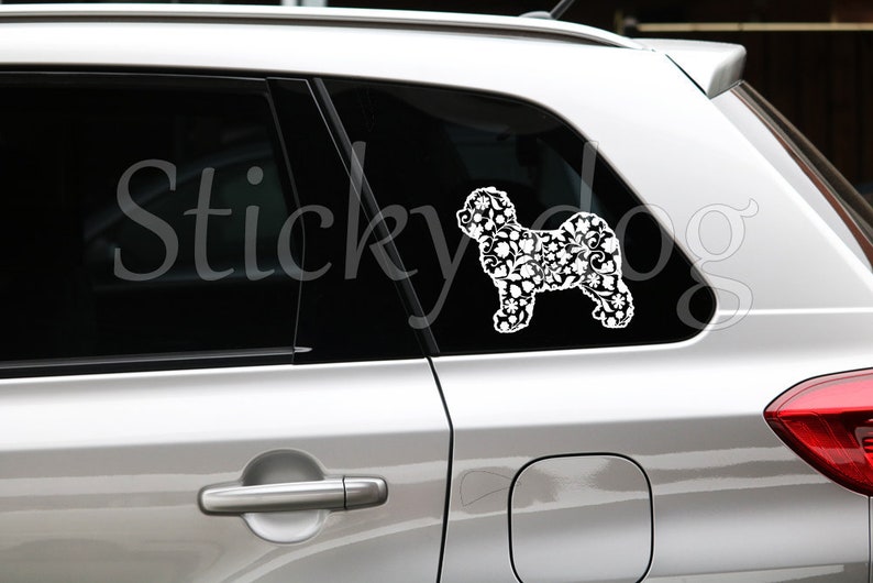 Tibetan Terrier silhouette dog sticker image 1