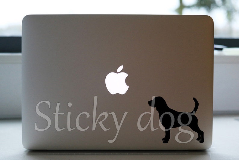 Beagle silhouette dog sticker