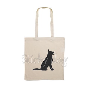 Canvas bag German Shepherd dog silhouette