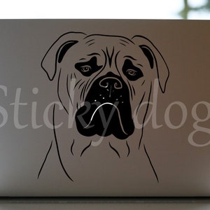 Bullmastiff silhouette dog sticker