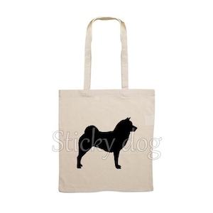 Canvas bag Shiba inu silhouette