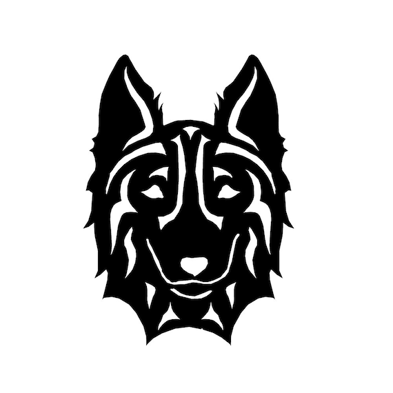 Dutch Shepherd Dog Silhouette Sticker Lechienartistiq Etsy
