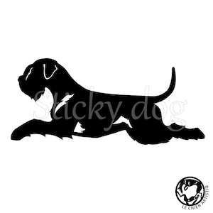 Giant Schnauzer dog silhouette sticker, LeChienArtistiQ