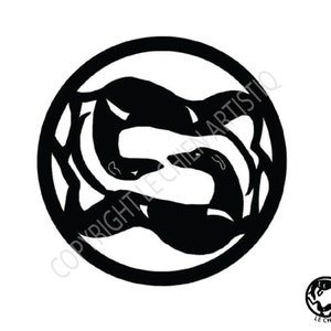 Greyhound in circle dog silhouette, LeChienArtistiQ