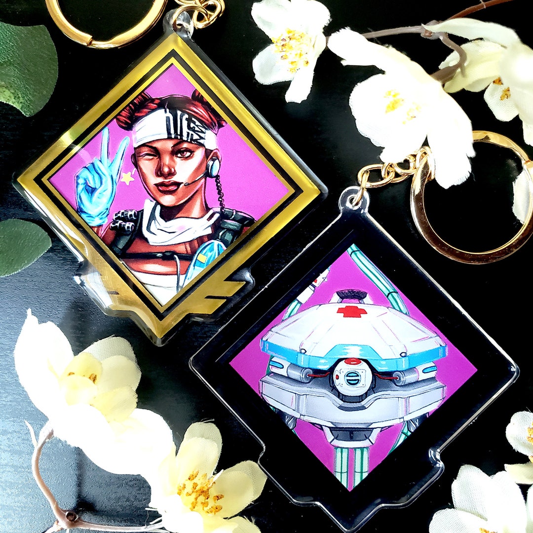 Lifeline Apex Legends Metallic Gold Acrylic Keychain - 2.5
