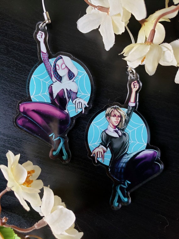 Spider-verse 2.5 Double-sided Acrylic Charm Keychain : Spider Gwen