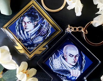 Wraith Apex Legends Metallic Gold Acrylic Keychain - 2.5" Double-sided Charm