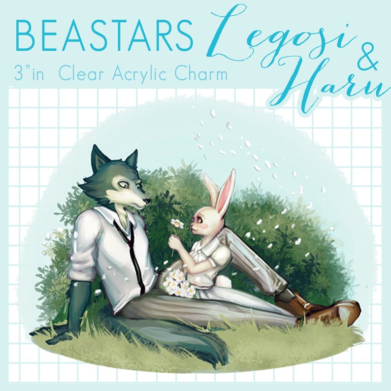Beastars Legosi and Haru 3 Clear Acrylic Charm with | Etsy