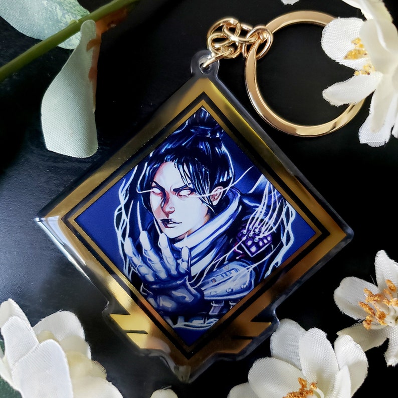 Wraith Apex Legends Metallic Gold Acrylic Keychain - 2.5