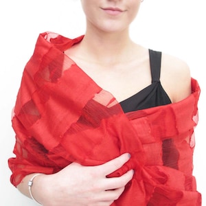 Red Scarf, Burgundy Silk Scarf, Lightweight Evening Scarf, Red Shawl, Burgundy Shawl, Red Silk Scarf, Scarf Wrap, Evening Wrap, Unique gift