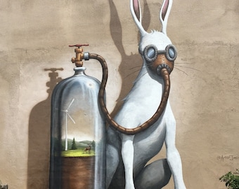 5" by 7" postcard print of "Fresh Air" Mural in Fayetteville, Arkansas