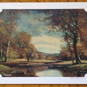 8&quot; by 10&quot; print, &quot;Deer Love&quot; Altered Thrift Store Art