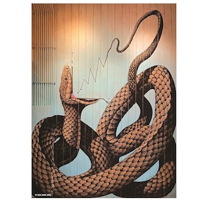 8" by 10" print of "Onyx Snake" Mural in Rogers, Arkansas