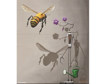 8" by 10" print of "The Pollinator" Mural in Springfield, Missouri