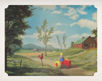 11" by 14" "Fisher-Price" Altered Thrift Store Art Print
