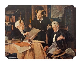 8" by 10" "Old Devils" Altered Thrift Store Art Print