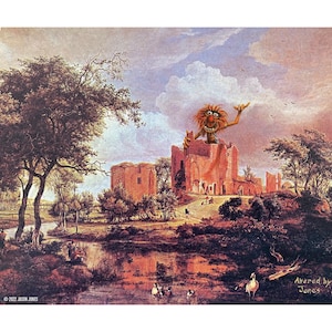 8&quot; by 10&quot; &quot;Wild Animal&quot; Altered Thrift Store Art Print