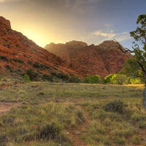 Calico Basin Sunset in the Nevada Mountains of Las Vegas