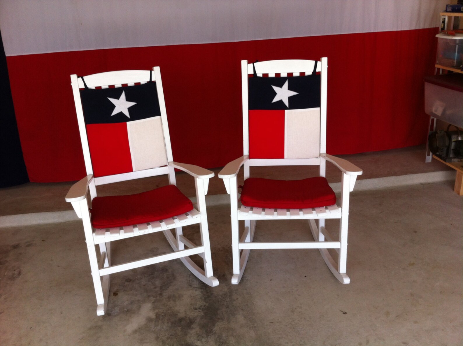 Texas Flag chair and rocker cushions for your indoor or Etsy
