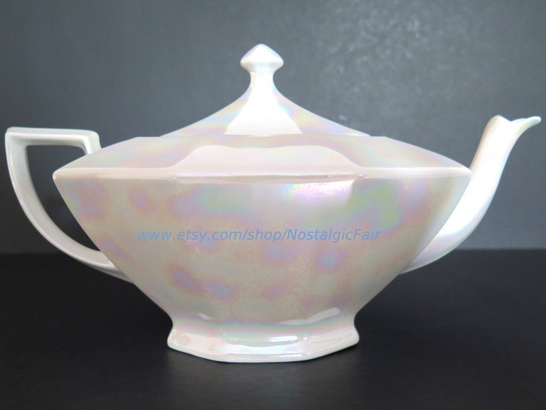Vintage Lusterware Teapot Victoria China Czechoslovakia Etsy