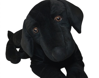stuffed black lab
