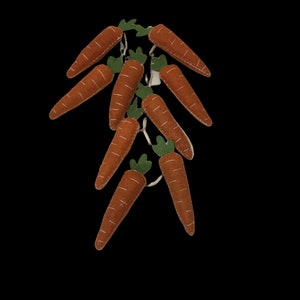 Lente Pasen Wortel Garland 6ft Cotton & Co. Oranje Vilt Decoratie NIEUW