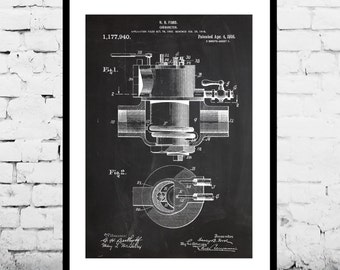1926 Carburetor Patent Print Automotive Art Garage Decor Car Part Art Mechanic Gift Patent Print Download Digital Prints Car Blueprint Art