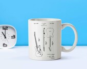 fender guitar patent mug coffee mug coffee lover patent art patent mug classic guitar fender guitar musician guitar artM231