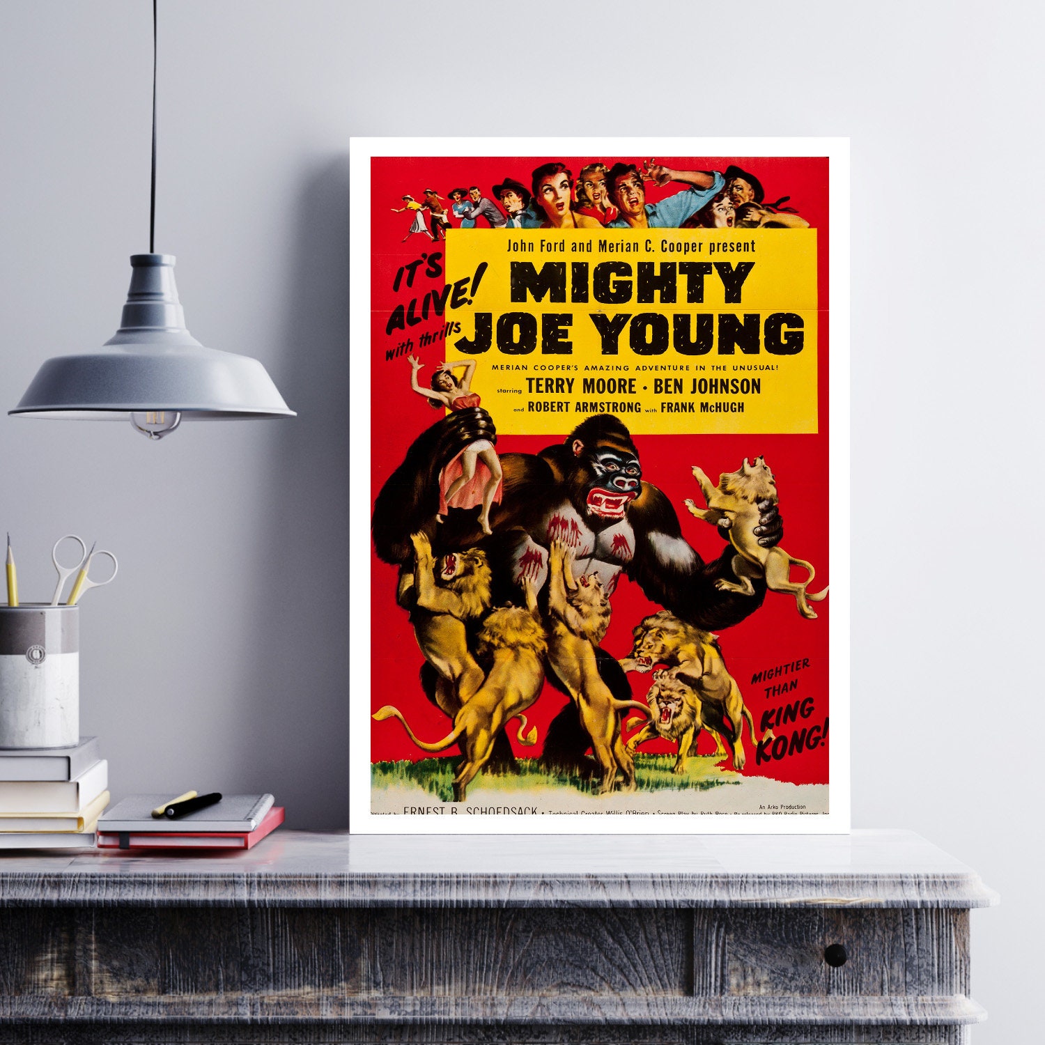 Movie Poster Vintage Mighty Joe Young Classic Thriller Space Poster Poster Art Vintage Print Art Home Decor Movie Poster Art Fantasy Sp623 Prints Giclee Tripod Ee