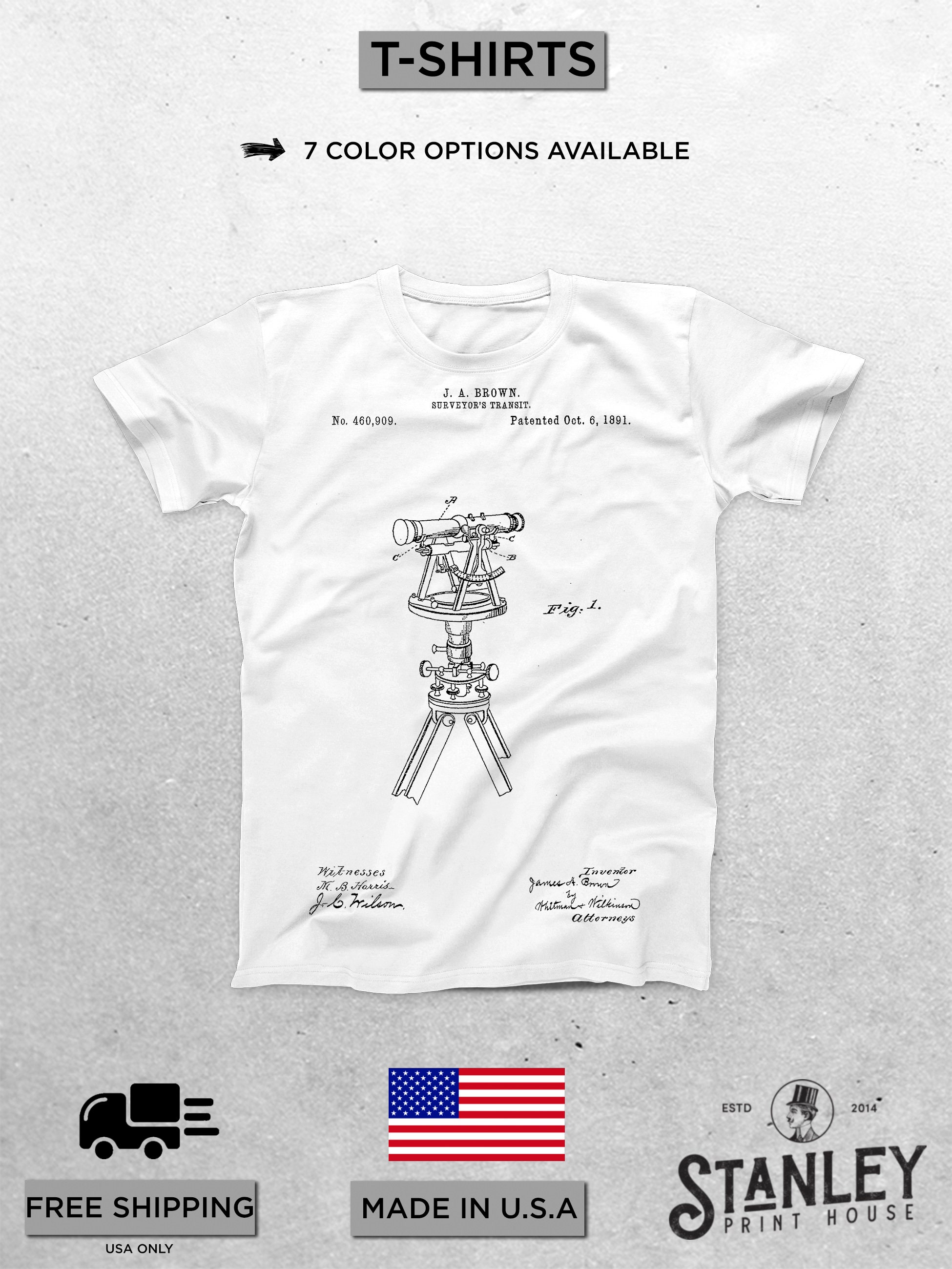 Surveyor S Transit Patent T Shirt Surveyor S Transit Blueprint - gallery photo gallery photo gallery photo gallery photo