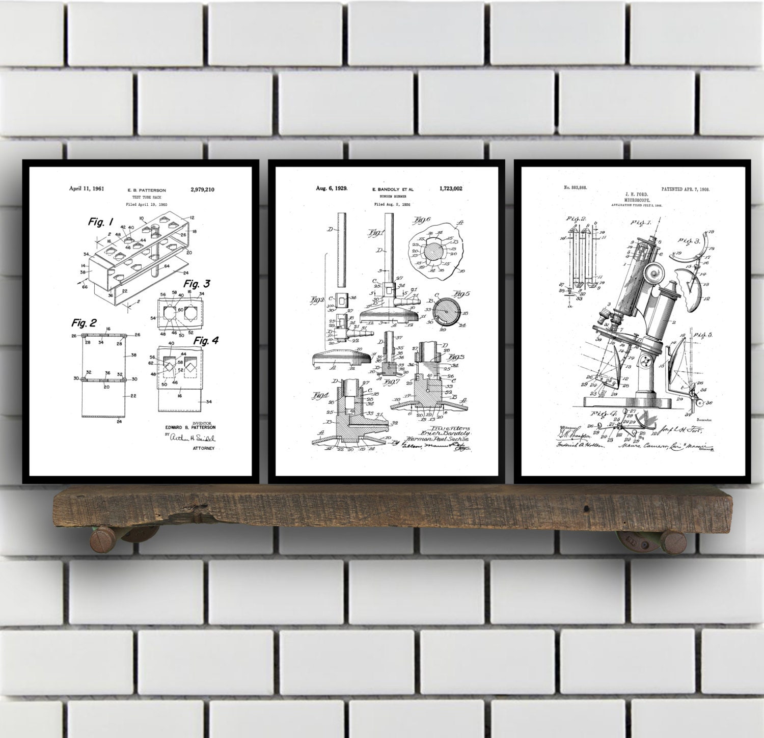 Chemistry Patents Set Of 3 Prints Chemistry Prints Chemistry Posters Chemistry Blueprints Chemistry Art Chemistry Wall Art Sp310