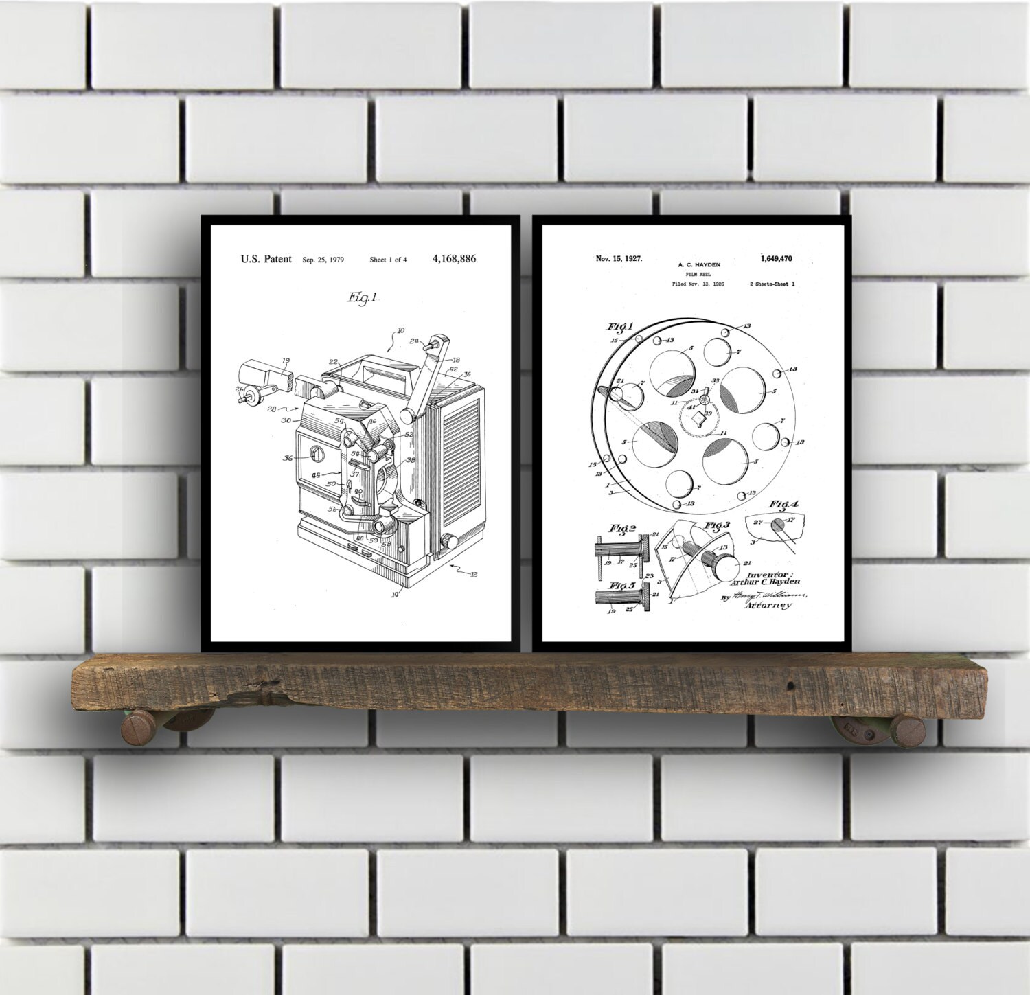Motion Picture Patent SET of 2 Motion Picture Patent Motion Etsy