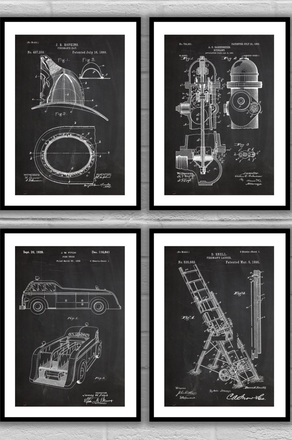 Firefighter Patent Firefighter Poster Firefighter Art Firefighter Decor Firefighter Wall Art Firefighter Blueprint Firefighter Gift Sp581
