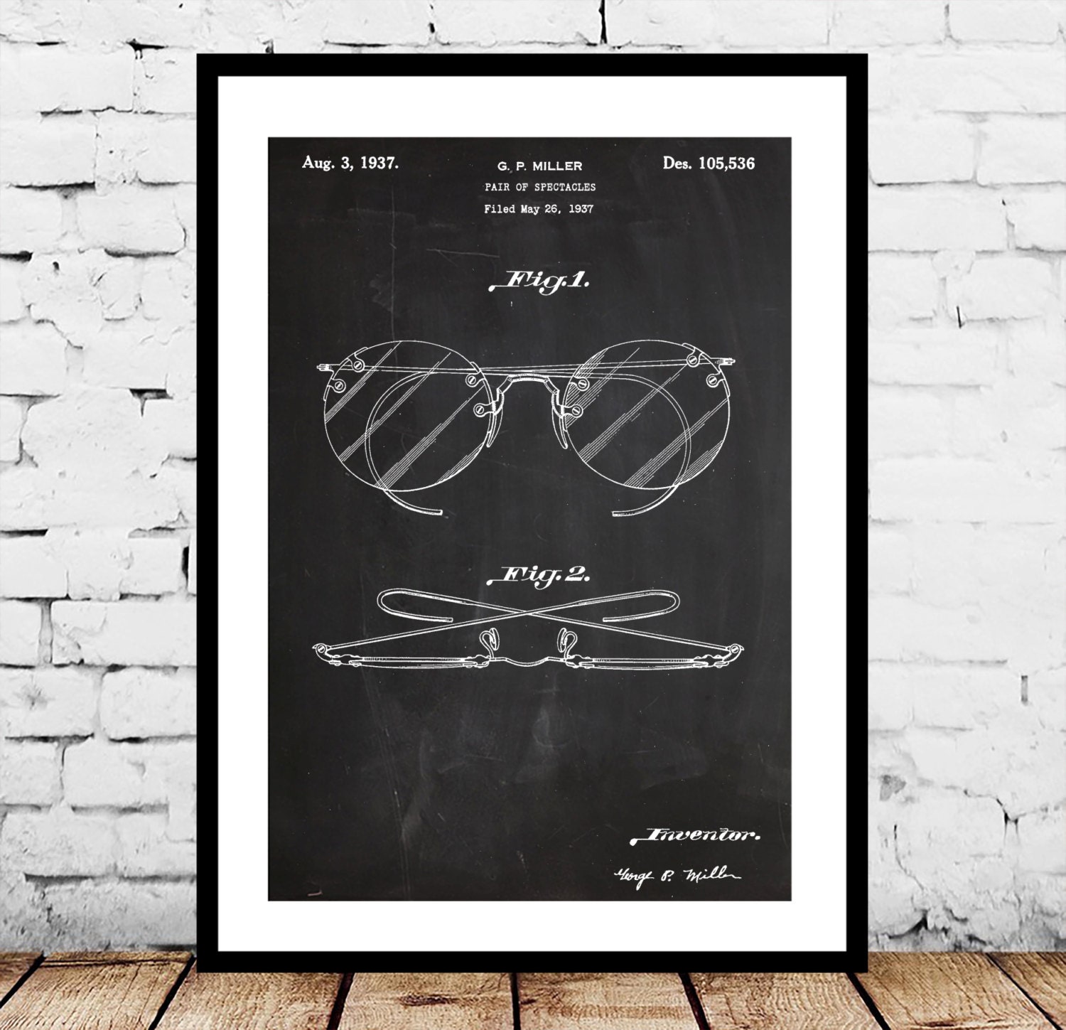 Eyeglasses Patent Eyeglasses Poster Eyeglasses Print Etsy