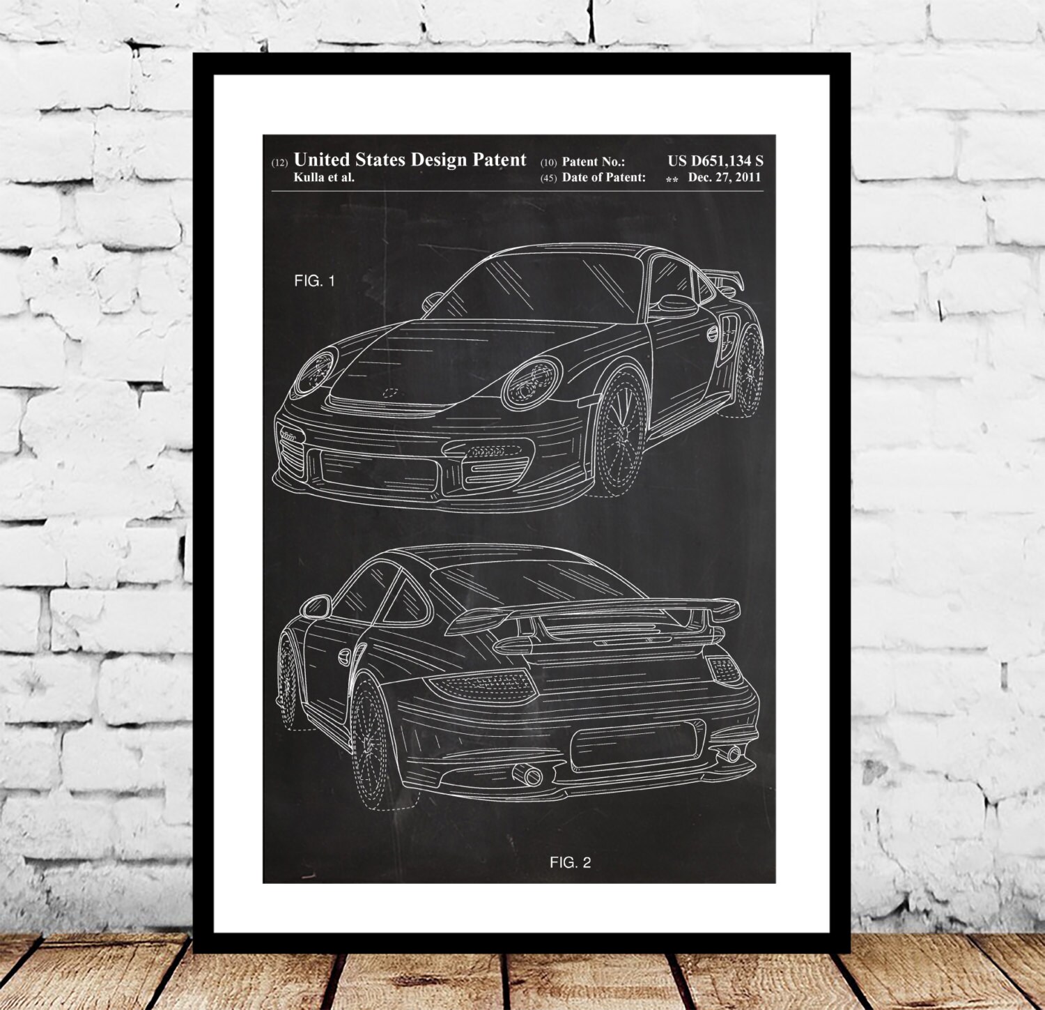2011 Patent Art Poster Automobile M Porsche 911 Kulla