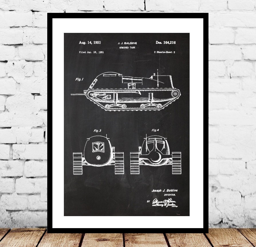 Tank Patent Military Poster Military Tank Patent Military Tank Etsy