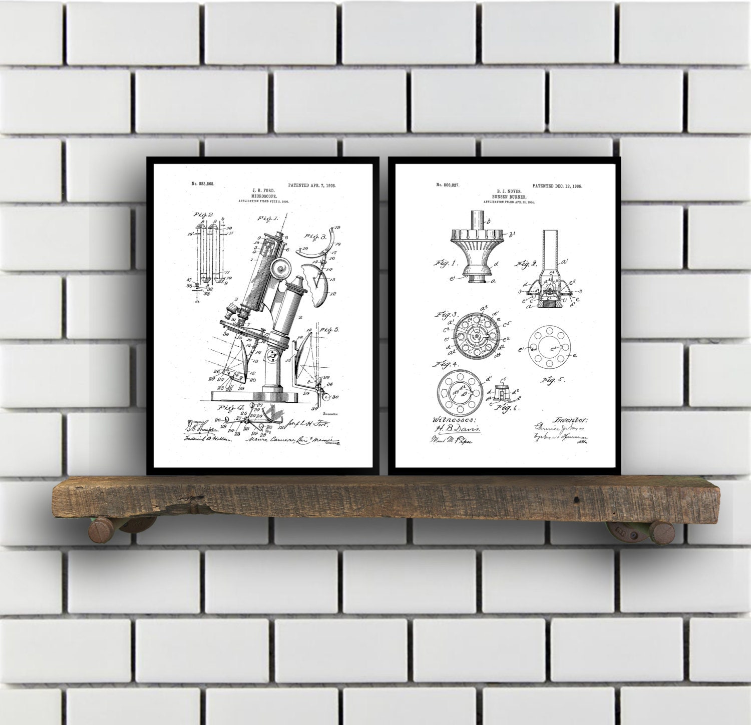 Chemistry Patents Set Of 2 Prints Chemistry Prints Chemistry Posters Chemistry Blueprints Chemistry Art Chemistry Wall Art Sp308
