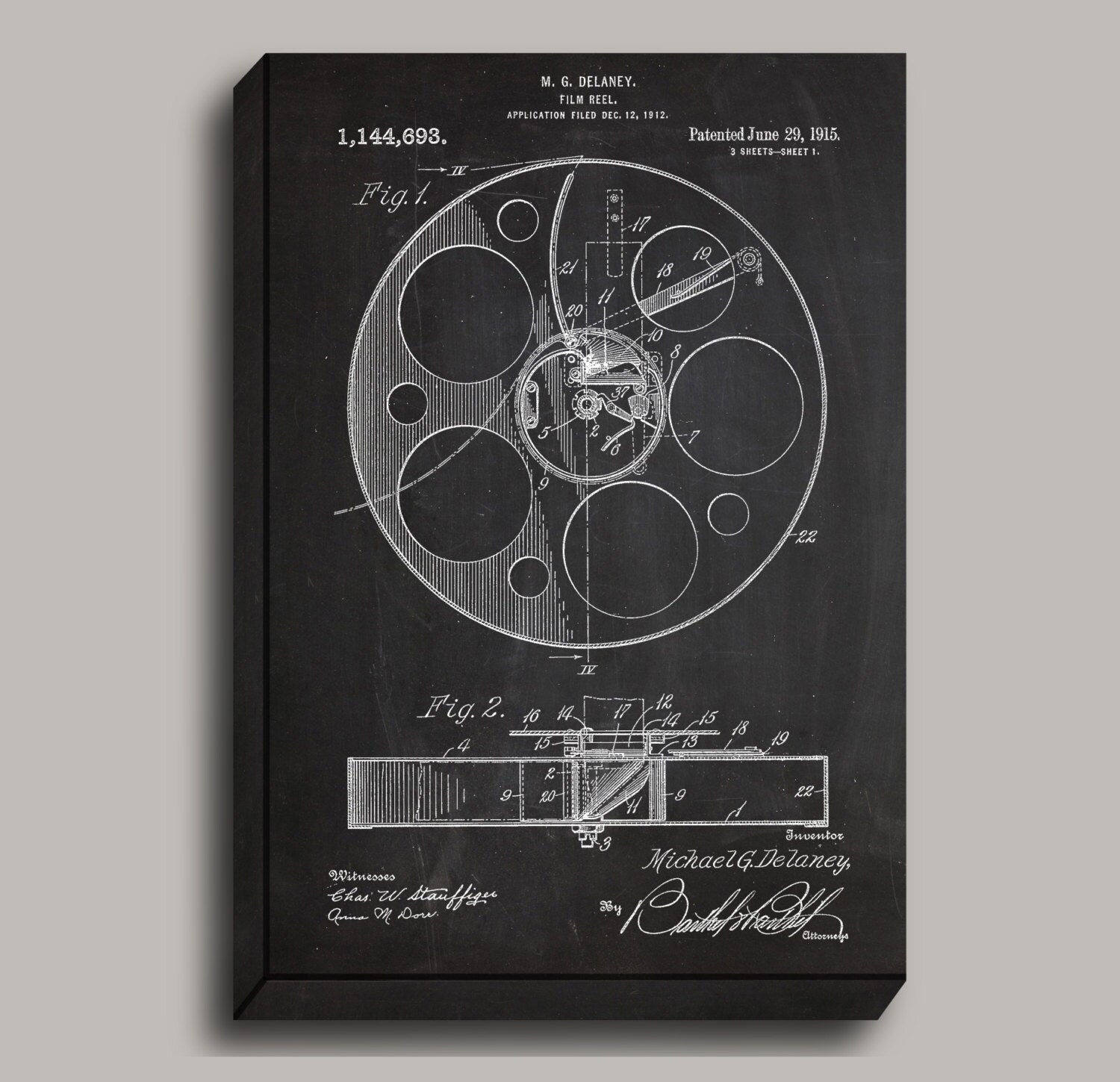 Canvas Film Reel Lighting Art Film Reel Lighting Decor Film Reel