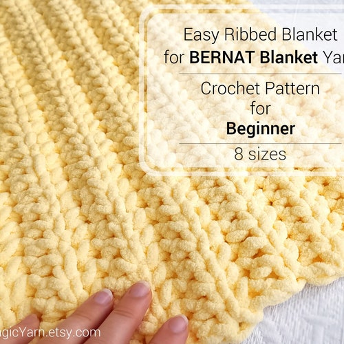 Crochet Pattern for Beginner BERNAT Blanket EXTRA Yarn Etsy