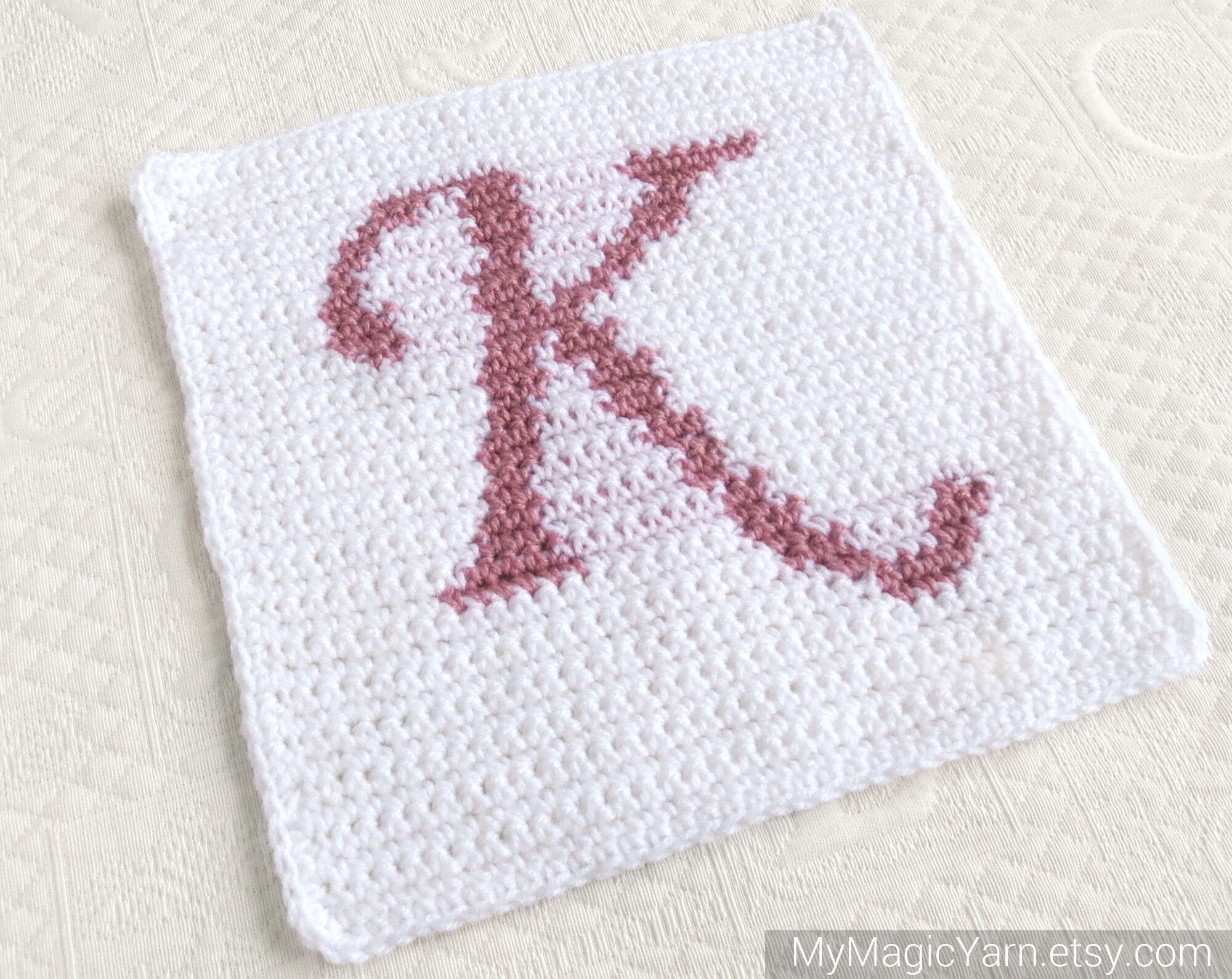 Alphabet Crochet Pattern Crochet Letter Pattern K Etsy