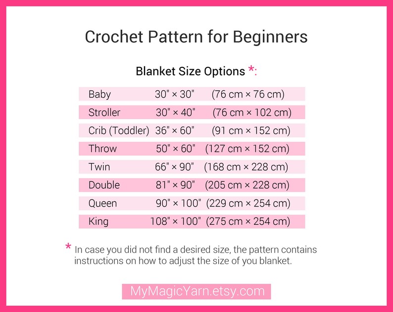 Beginner Crochet Pattern — BERNAT Blanket Yarn Crochet Pattern