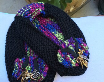 Disney inspired slippers, "Maleficent"