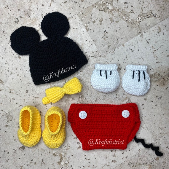 newborn mickey mouse crochet outfit pattern