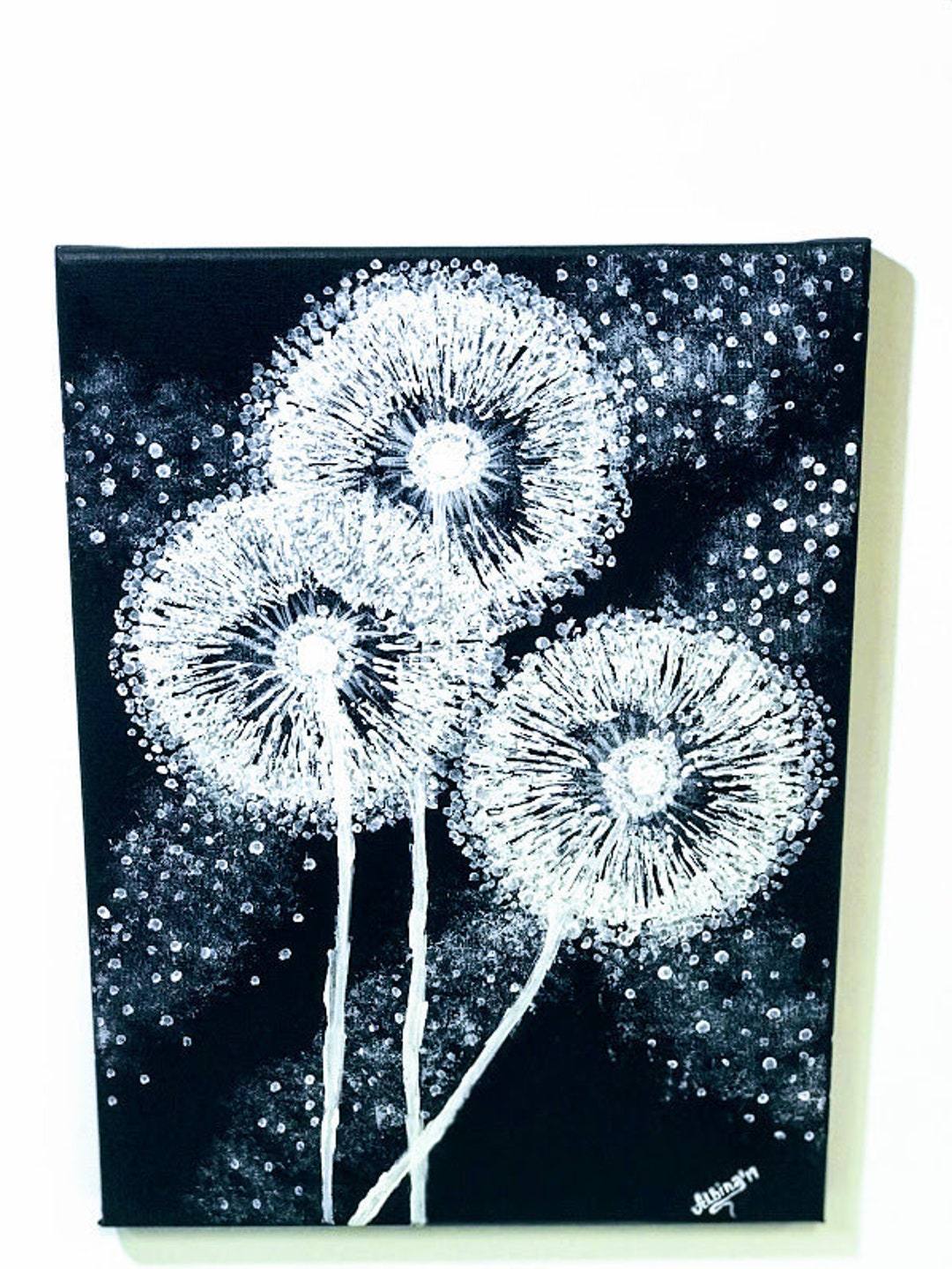 Cute Dandelions | Original | Acrylic Painting| 12 X 16
