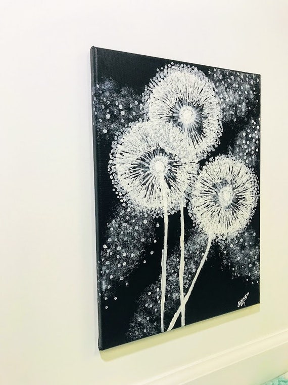 Cute Dandelions | Original | Acrylic Painting| 12 X 16