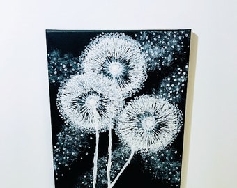 Cute Dandelions | Original | Acrylic Painting| 12 X 16