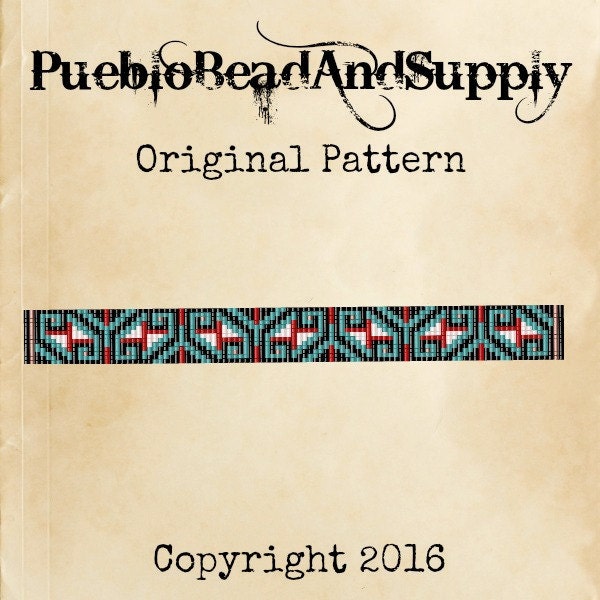 Chama Seed Bead Pattern Loom Cuff Bracelet PDF File Beaded Beadweaving ...