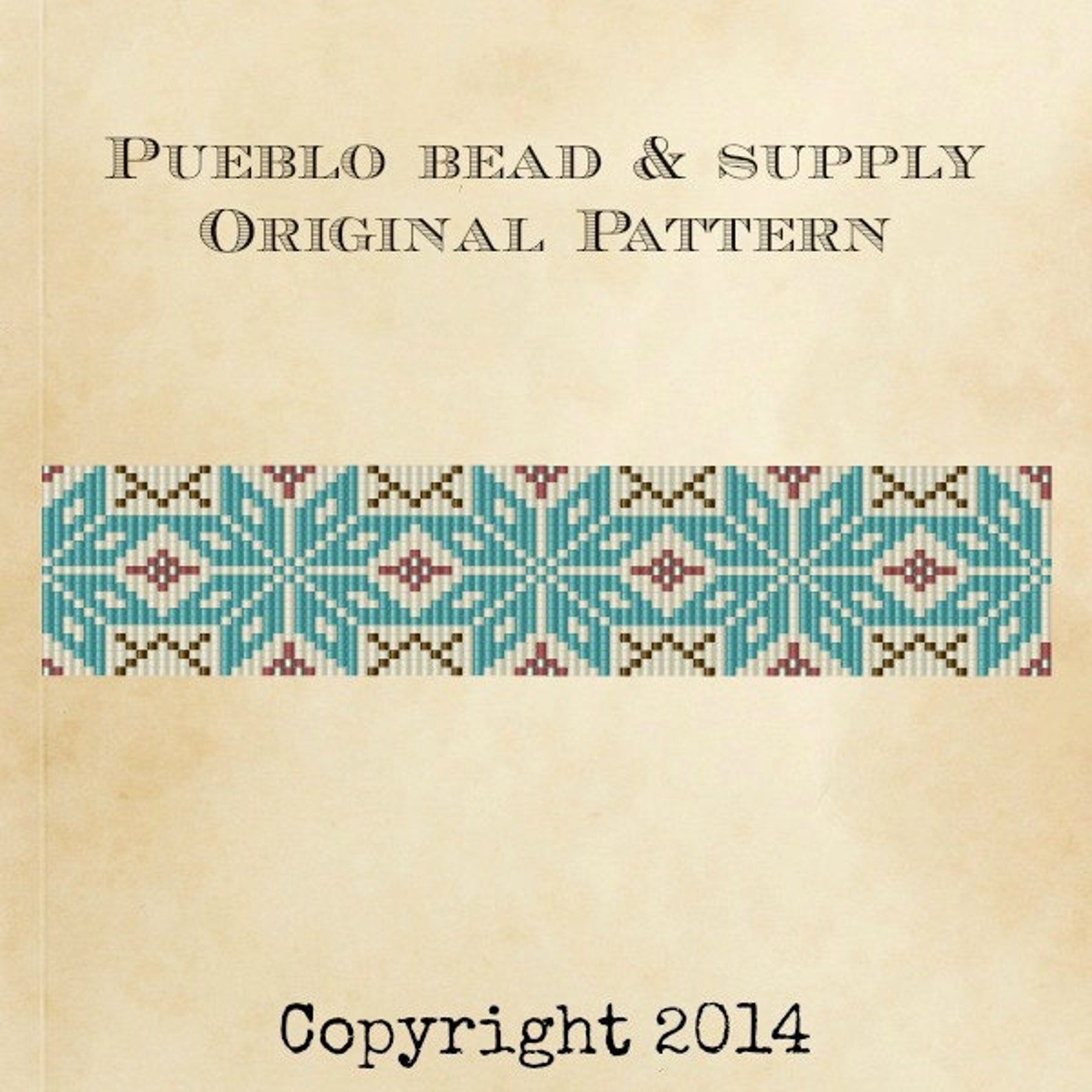 Boho Turquoise Starburst Loom Cuff Bracelet Pattern PDF File Beaded ...