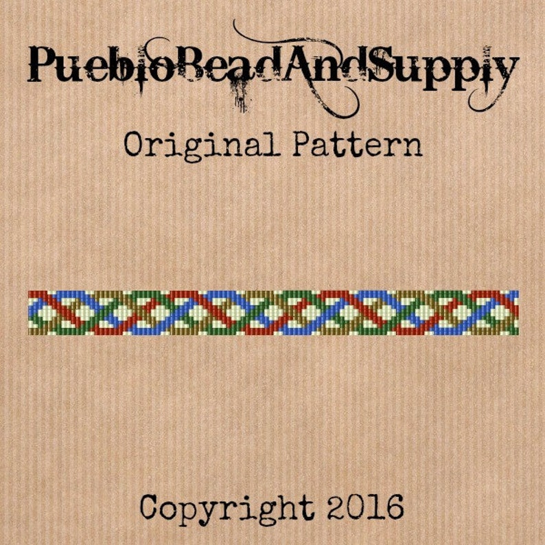 Celtic Knot Seed Bead Pattern Loom Cuff Bracelet PDF File Beaded ...