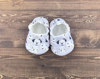 Dalmation Baby Shoes, Dog Baby Booties, Newborn Moccasins, Gift for Baby, Baby Shower Gift, Handmade Moccs, Infant Slippers, Toddler Shoes
